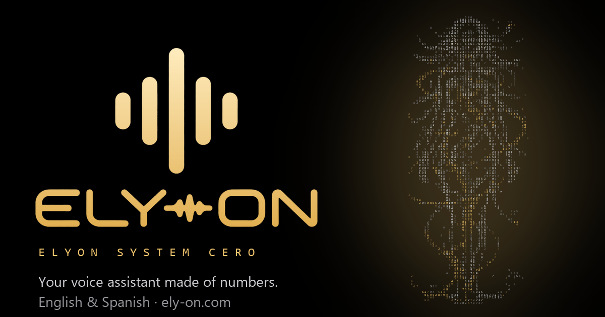 Ely-On, a figure made of gold and silver numbers